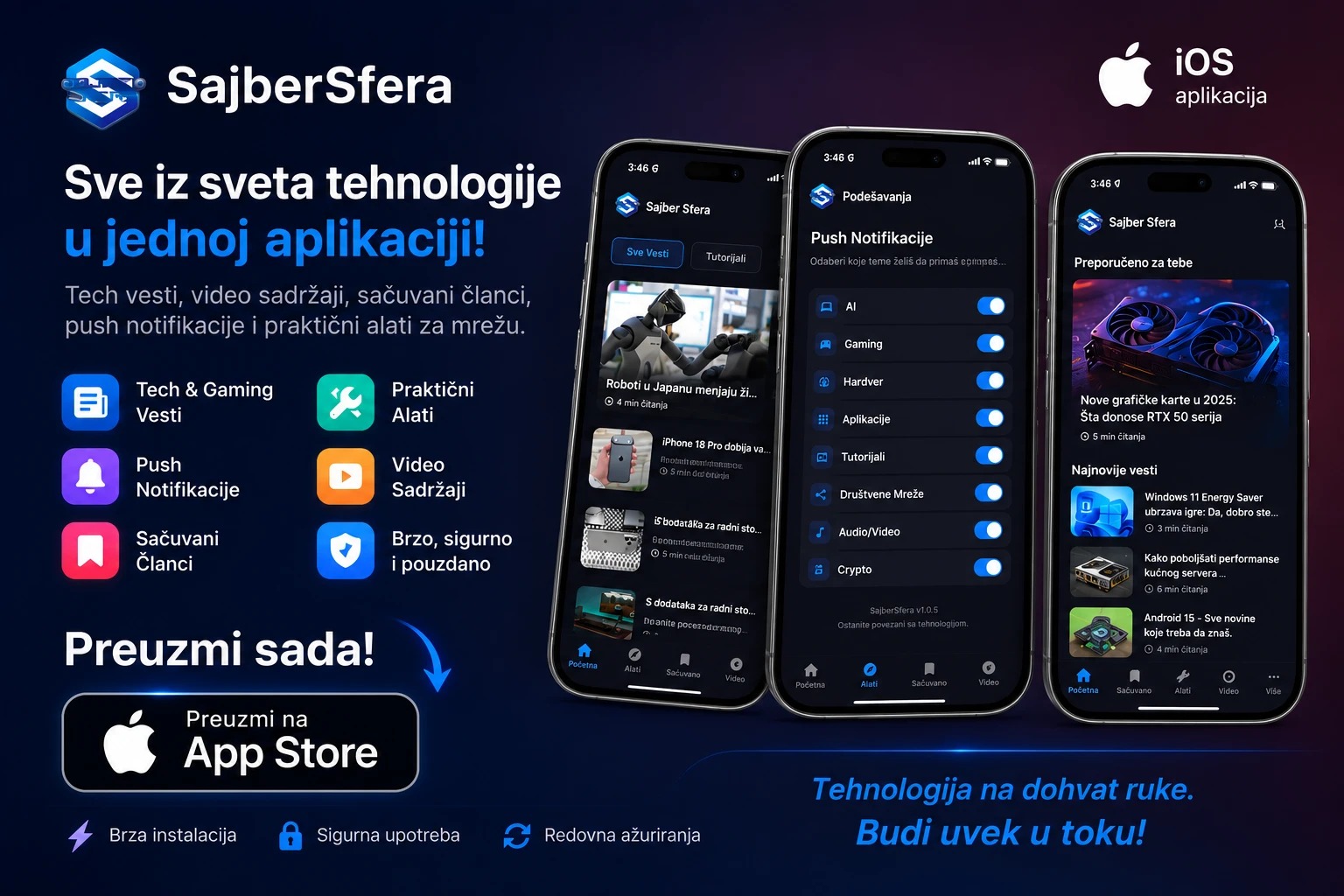 Preuzmi Sajber Sfera iOS aplikaciju sa App Store-a