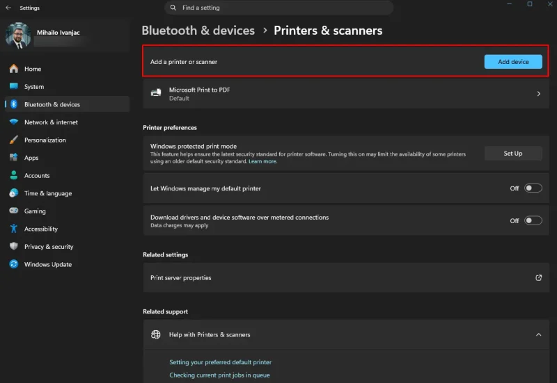 Win10 meni za dodavanje printera Meni za dodavanje printera u Win 10