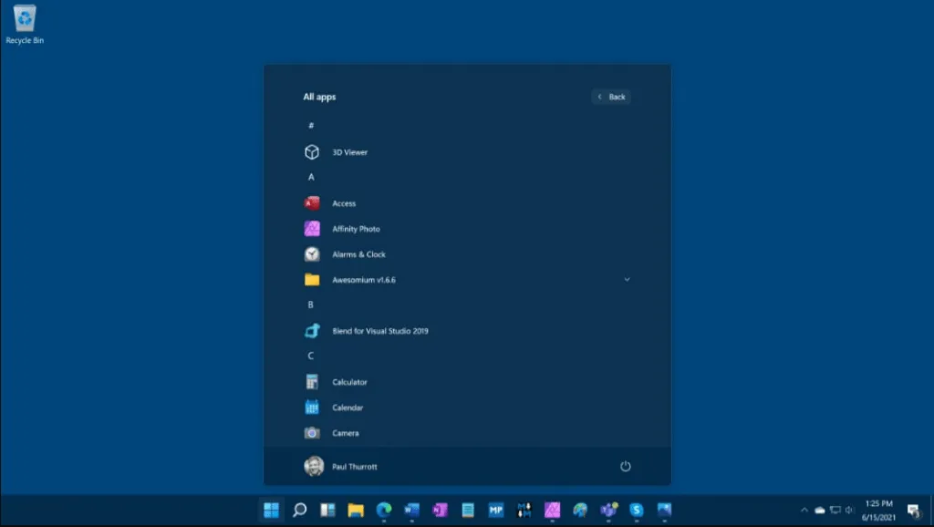 Windows 11 Prvi utisci 4 Windows 11 desktop all apps