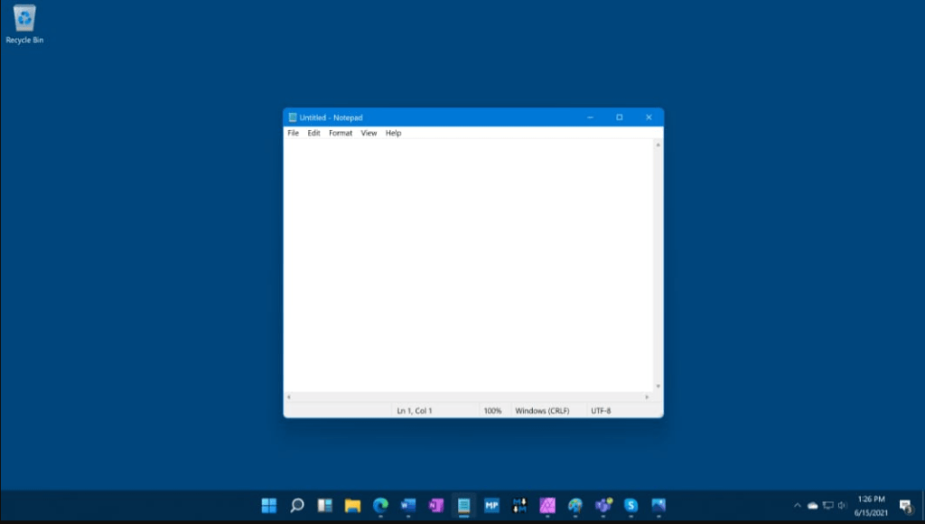 Windows 11 notepad