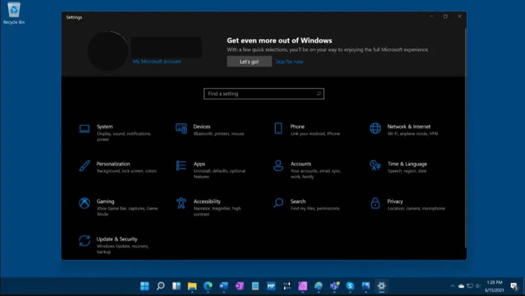 Windows 11 Prvi utisci 8 Windows 11 settings