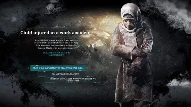 Frostpunk povreda deteta Frostpunk povreda deteta
