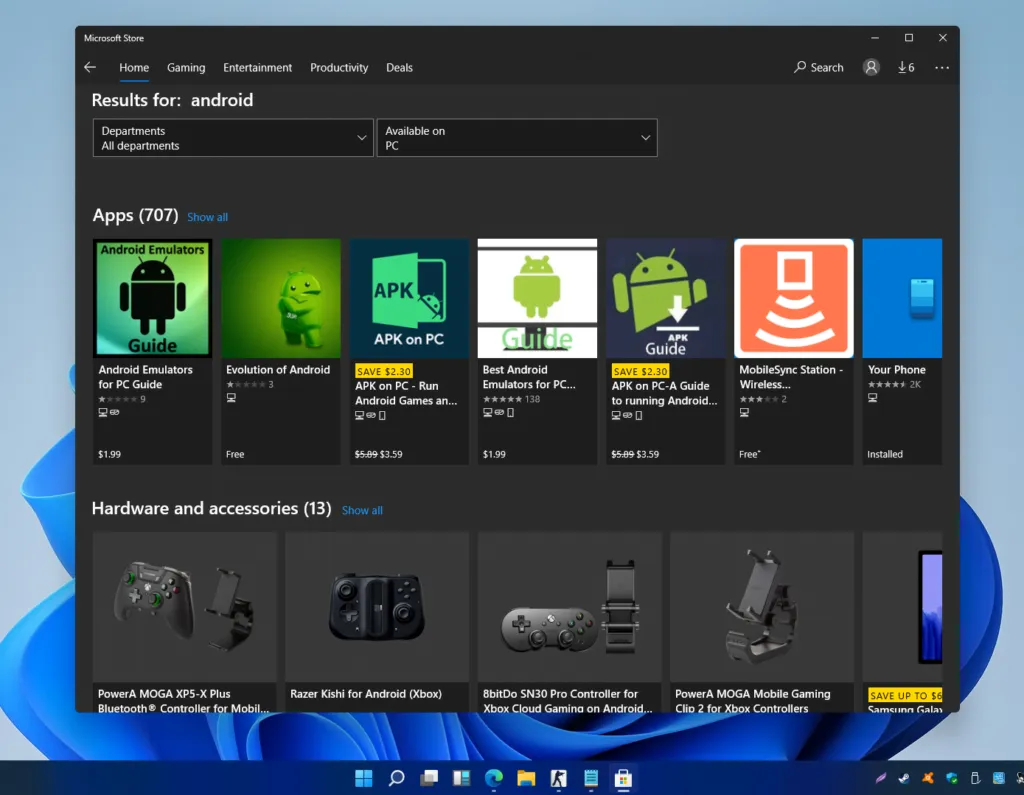 Microsoft Store Android Apps
