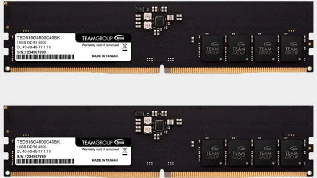 DDR5 RAM memorija by TeamGroup - 16GB moduli DDR5 RAM memorija by TeamGroup - 16GB moduli