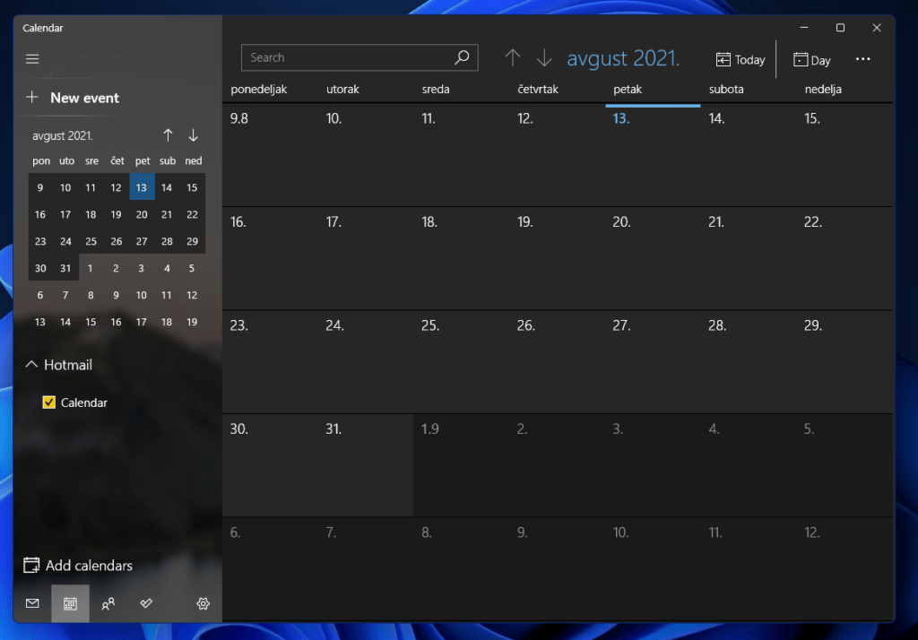 calendar windows 11 sajbersfera Sajber Sfera