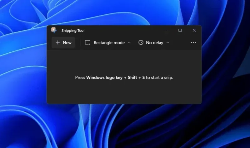 Windows 11 Snipping Tool - Alat za isecanje u dark modu