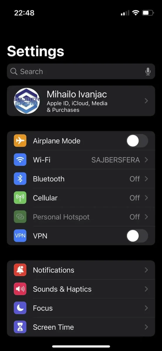 ios settings Sajber Sfera IT Vesti, Gaming, Saveti, Vodiči