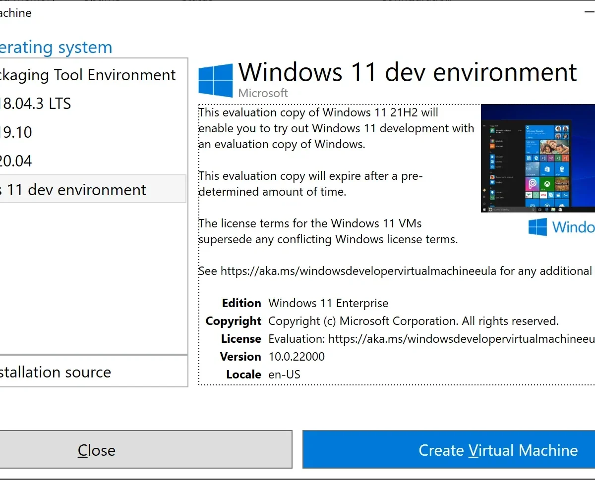 Windows 11 Development Environment
