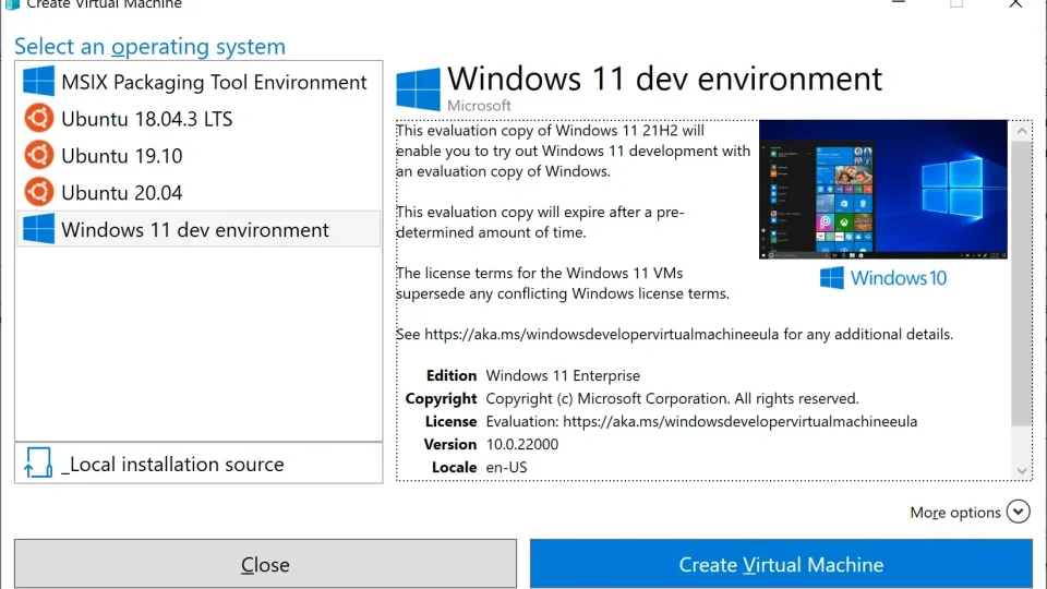 Microsoftove zvanične Windows 11 virtuelne mašine nedostupne 1 Windows 11 Development Environment