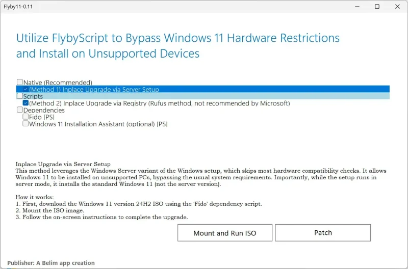 Nova aplikacija slična Rufus-u za instalaciju Win 11 1 flyby11