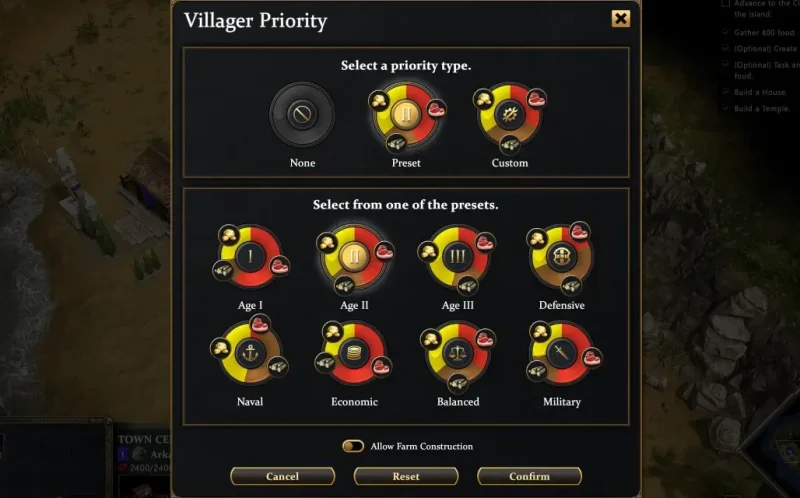 Age of Mythology: Retold (opis igre) 5 Villager Automation automatizacija procesa rada seljaka