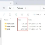 Kako prikazati veličinu foldera u Windows 11