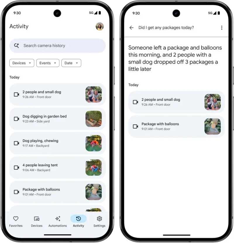 Google Nest Kamera AI
