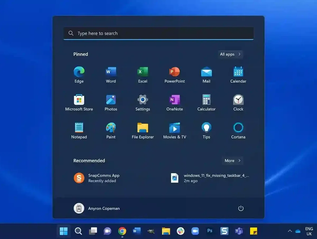 Dugme za Emodžije u traci zadataka na Win 11