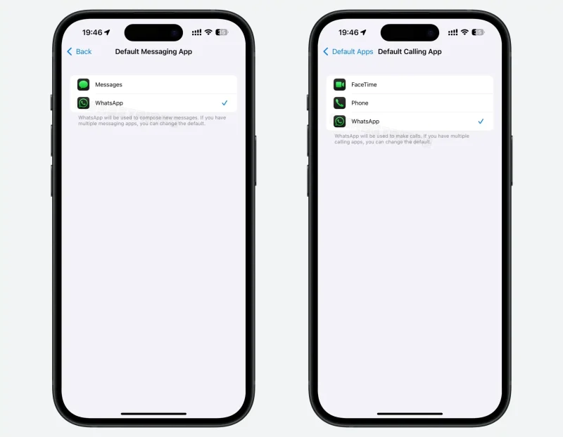 WhatsApp na iPhone po default-u za sms i pozive