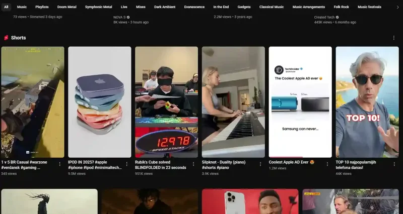 Update YouTube aplikacije za TV i konzole SHORTS