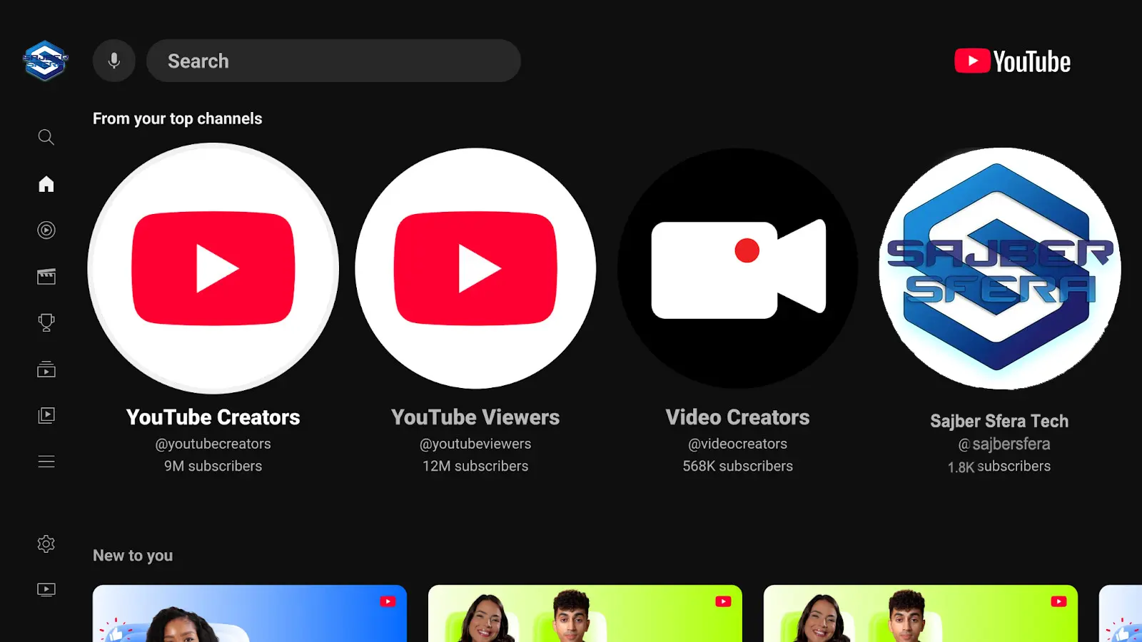 Update YouTube aplikacije za TV i konzole 1 Update YouTube aplikacije za TV i konzole - polica pretrage