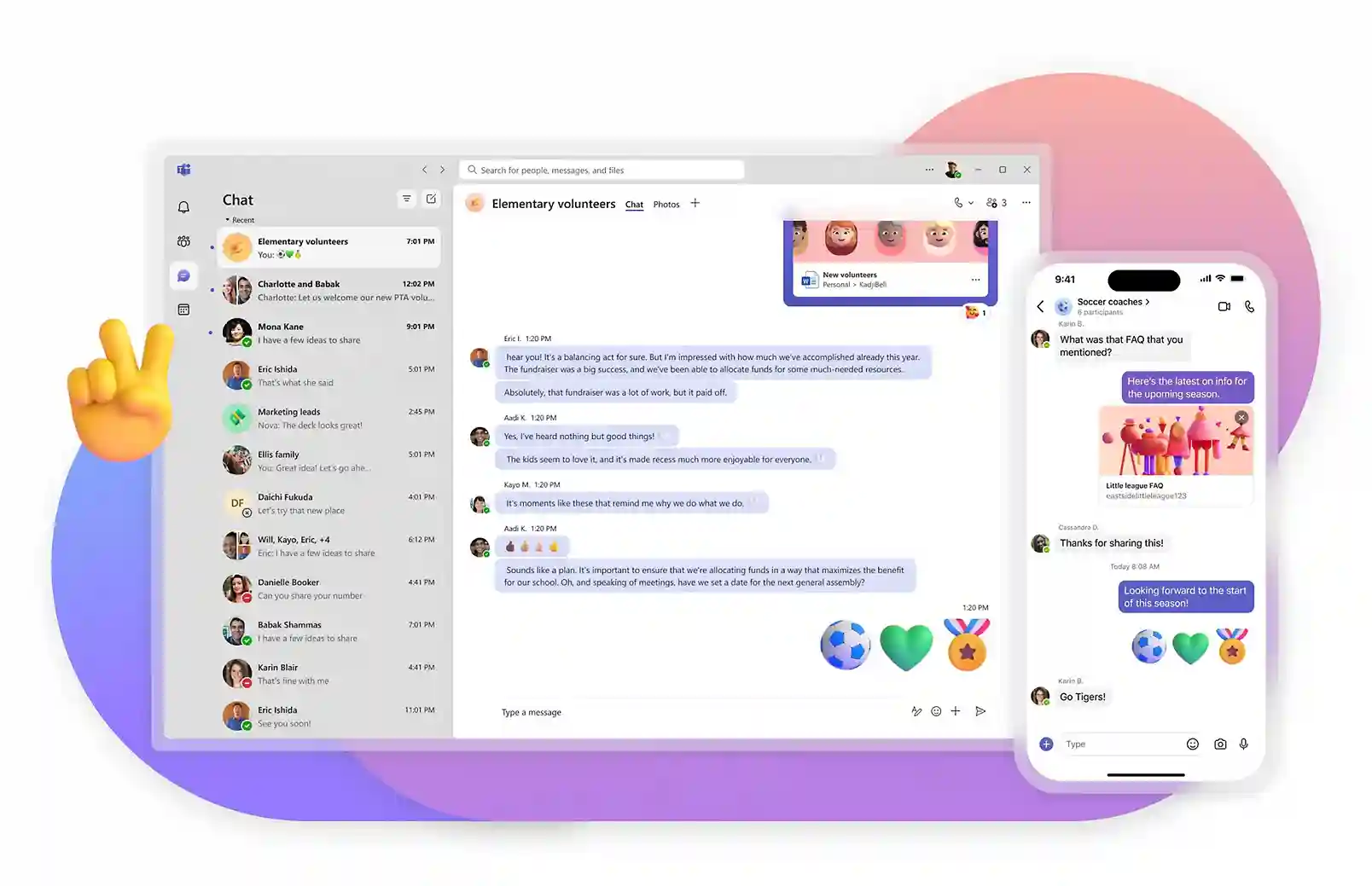Microsoft Teams emodži reakcije 1 Microsoft Teams emodži reakcije Majkrosoft Tims dobija mogućnost korišćenja višestrukih emodži reakcija
