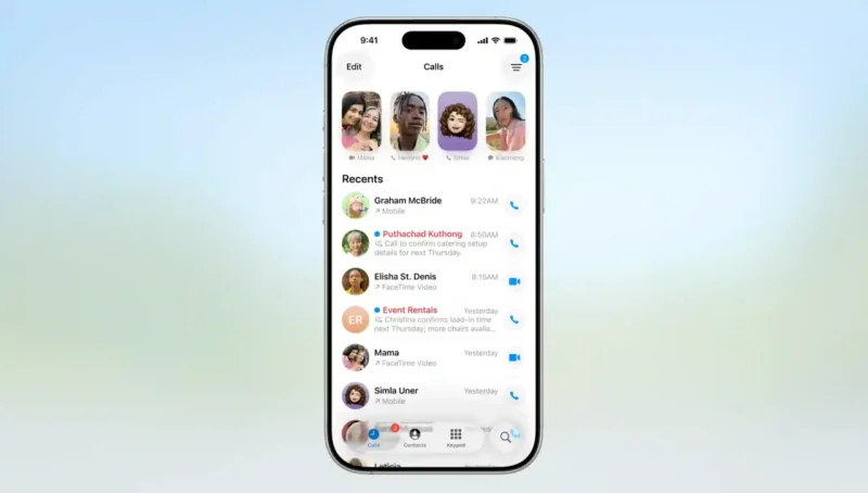 Phone app aplikacija Telefon - Apple WWDC 2025: Velike promene su na raspolaganju na svim Eplovim platformama, od osvežavanja dizajna do značajnih poboljšanja multitaskinga za iPad