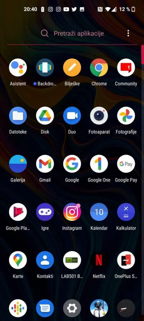 OnePlus 9- Recenzija 4 OnePlus 9 Izgled interfejsa u meniju
