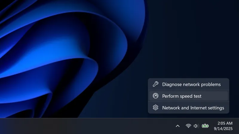 Windows 11 Dobija Dugme za Test Brzine Interneta 1 Windows 11 Dobija Dugme za Test Brzine Interneta