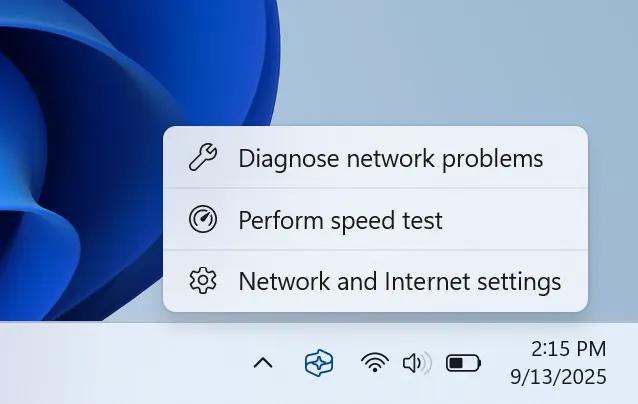 Windows 11 Dobija Dugme za Test Brzine Interneta u taskbar-u