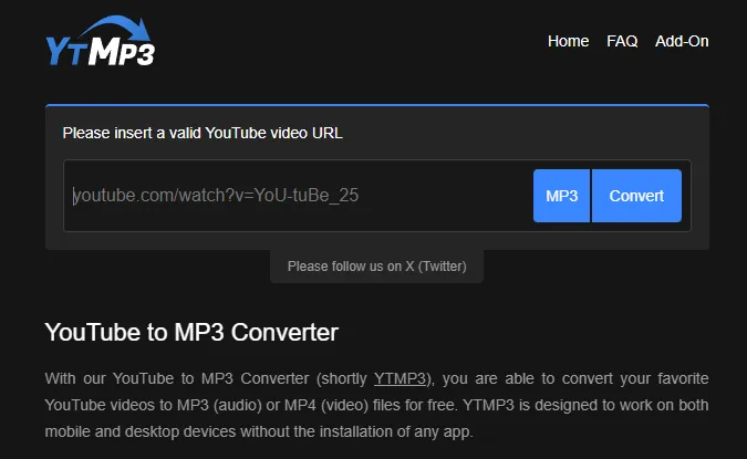Program za skidanje muzike sa YouTube u MP3 3 YTMP3