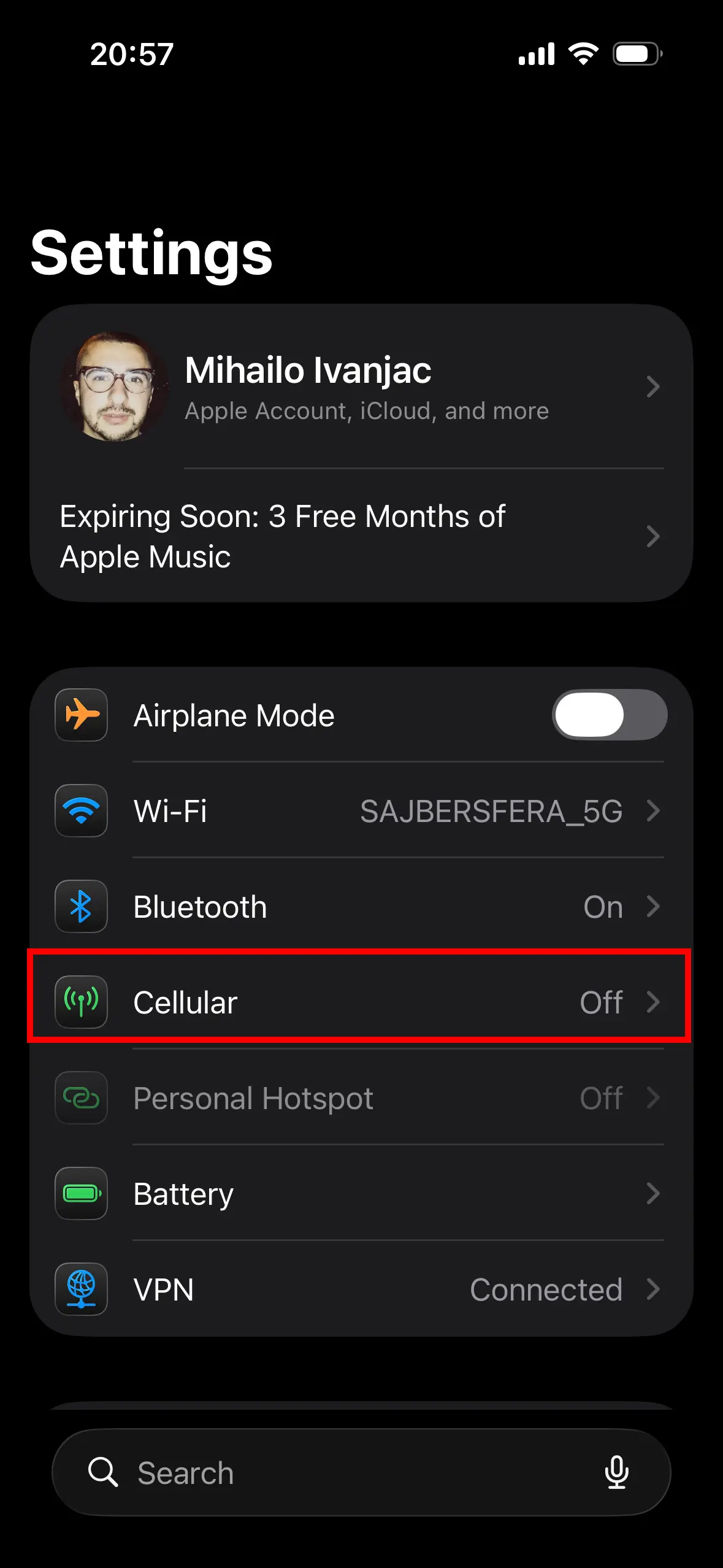 5G on iOS settings 1 How to turn on 5G on iPhone