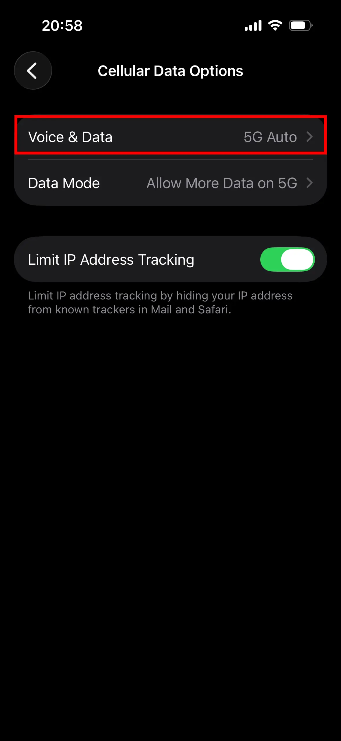 5G on iOS settings 3 How to turn on 5G on iPhone