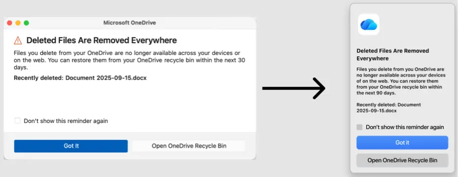 OneDrive za macOS: Veliki redizajn 3 OneDrive za macOS: Veliki Liquid Glass redizajn