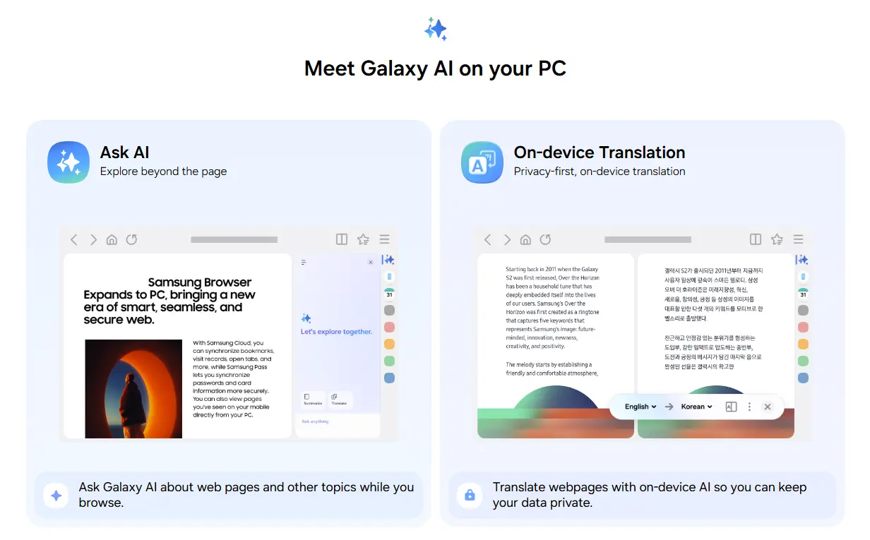 Perplexity AI Samsung Browser Windows