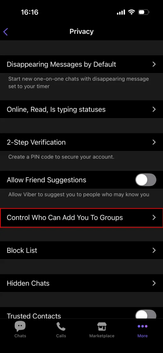Viber grupe podesavanja moji kontakti Kontroliši ko te može dodati u grupe