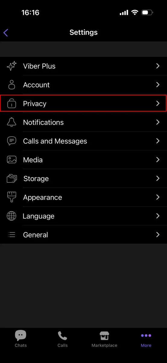 Viber grupe podesavanja settings Viber Privacy