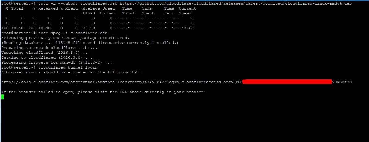 Kako instalirati Cloudflare Tunnel na Ubuntu serveru 5 cloudflared tunnel drugi korak Sajber Sfera Tech IT News, Tech, Gaming, Reviews