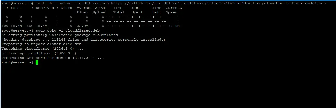 Kako instalirati Cloudflare Tunnel na Ubuntu serveru 4 cloudflared tunnel prvi korak