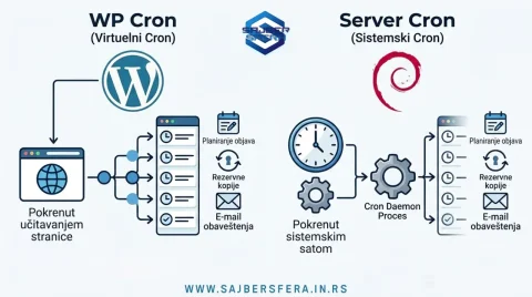 WP-Cron vs System Cron: Performanse, pouzdanost i kontrola izvršavanja u WordPress infrastrukturi