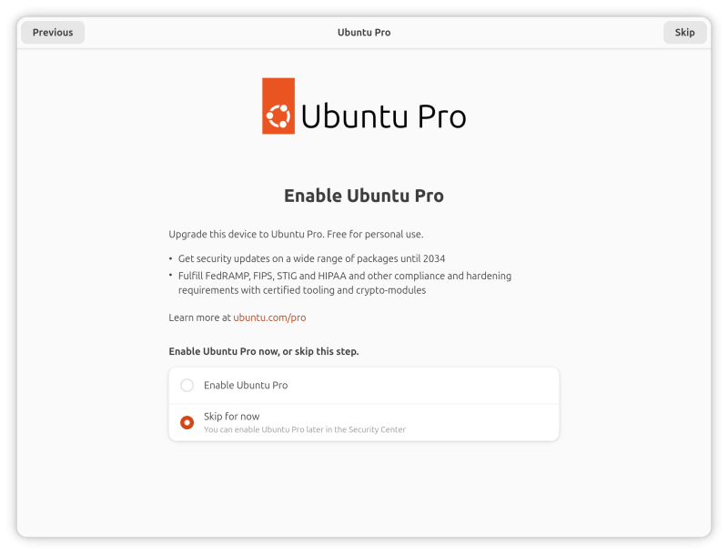 Ubuntu Pro Besplatno za ličnu upotrebu