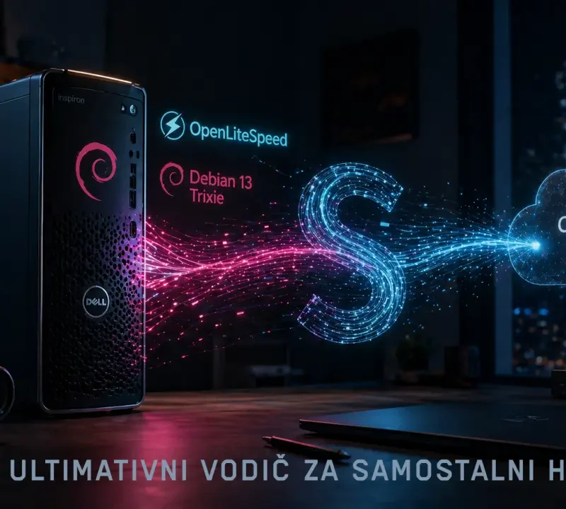 Ultimativni vodič za samostalni hosting: Kako da hostujete svoj sopstveni server na računaru kod kuće sa Debian 13, OpenLiteSpeed i Cloudflare tunelom.