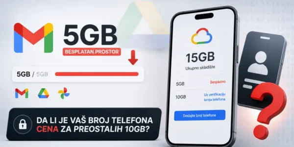 Gmail smanjuje prostor na 5GB