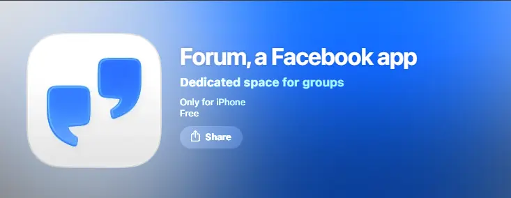 Meta aplikacija Forum tiho lansirana 4 Forum app samo za iOS