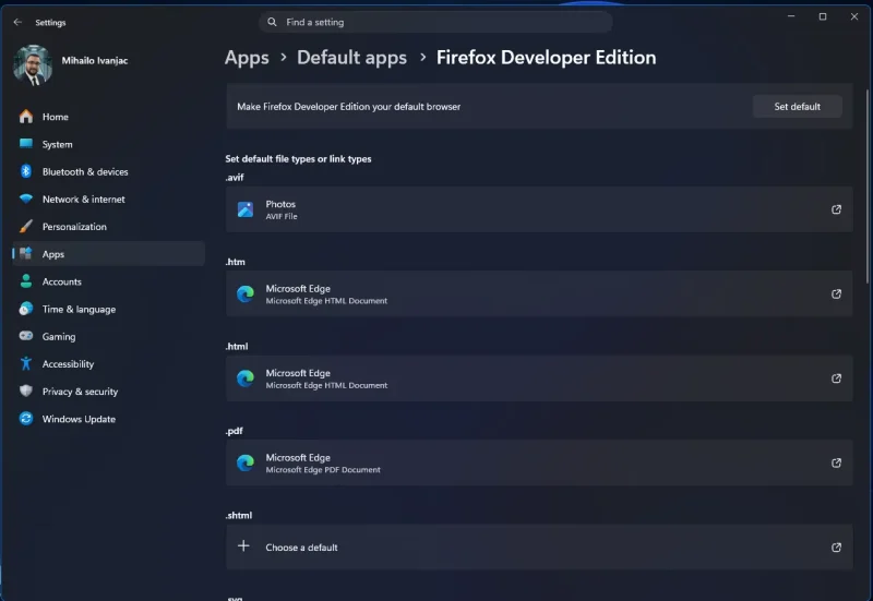 Podešavanje podrazumevanih aplikacija u Windows 11 operativnom sistemu