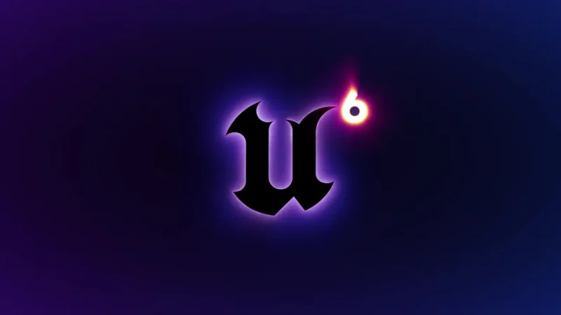 Rocket League Unreal Engine 6 2 Prepoznatljivi Unreal Engine logotip u obliku slova U sa malim brojem 6 u gornjem desnom uglu.