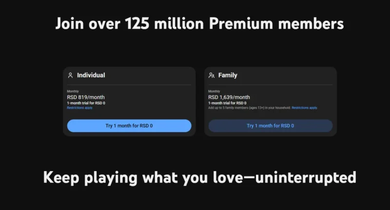 YouTube Premium cena u Srbiji u 2026. 1 YouTube Premium Srbija 2026