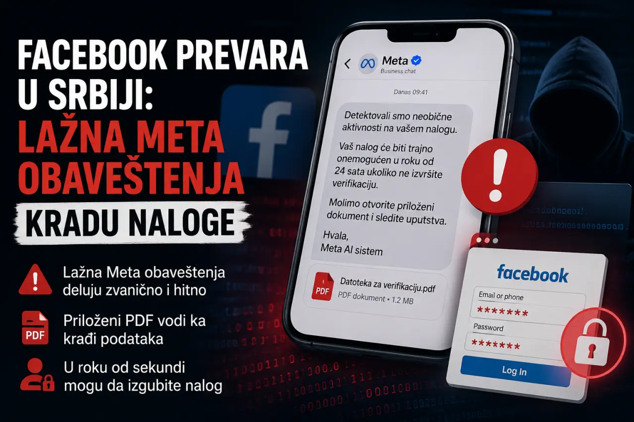 Facebook prevara u Srbiji: Upozorenje, kradu naloge