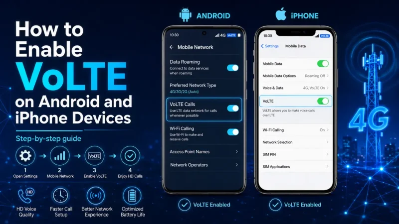 VoLTE Icon on Phone: What It Means? 1 How to Enable VoLTE on Android and iPhone Devices