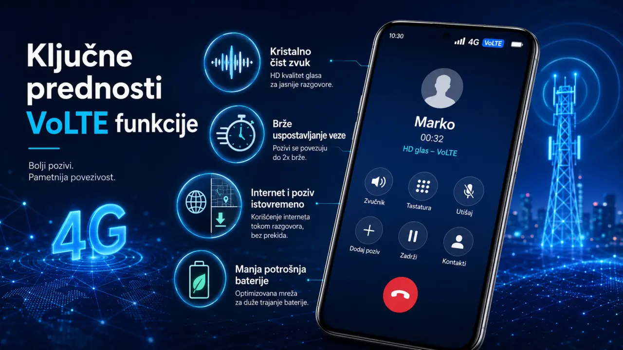 Šta je to VoLTE? Da li mi je potrebno? 2 Šta je to VoLTE? Ključne prednosti VoLTE funkcije koje morate znati
