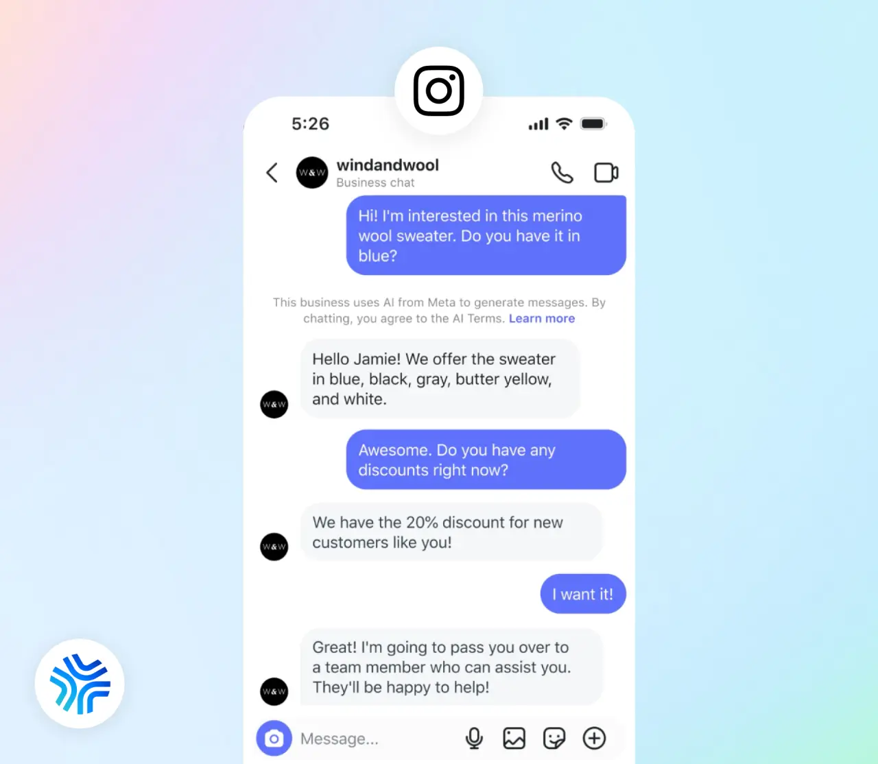 Meta Bussines Agent na Instagram
