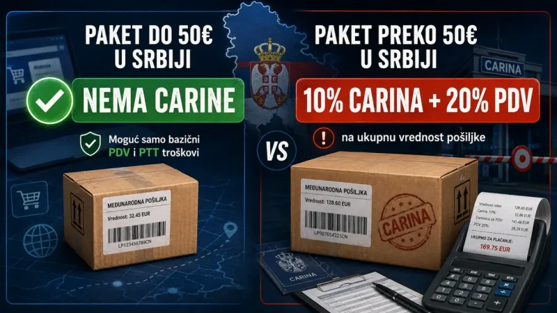 Kako se trenutno oporezuju Temu i AliExpress paketi u Srbiji?