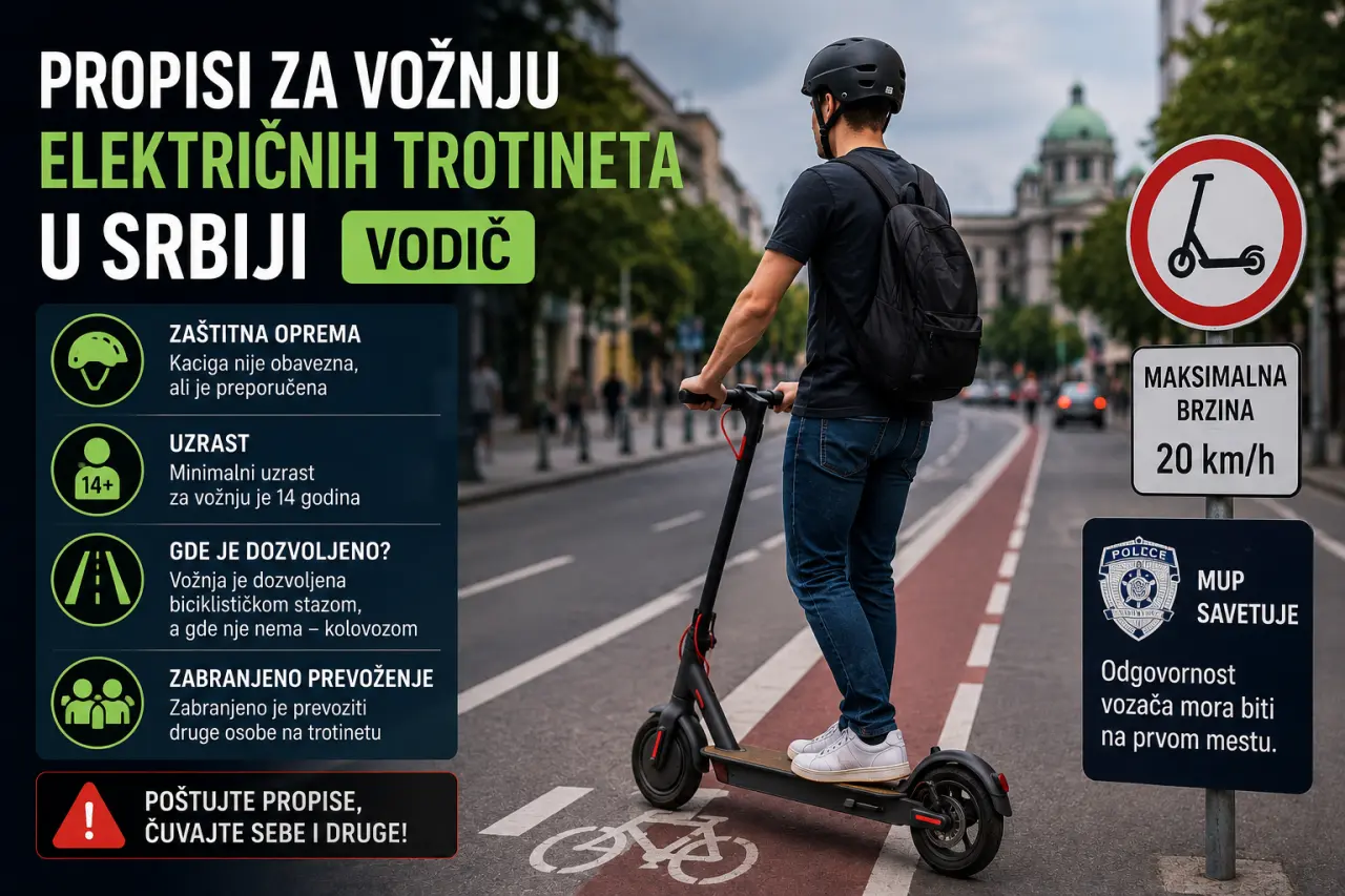 Propisi za vožnju električnih trotineta u Srbiji 1 Propisi za vožnju električnih trotineta u Srbiji