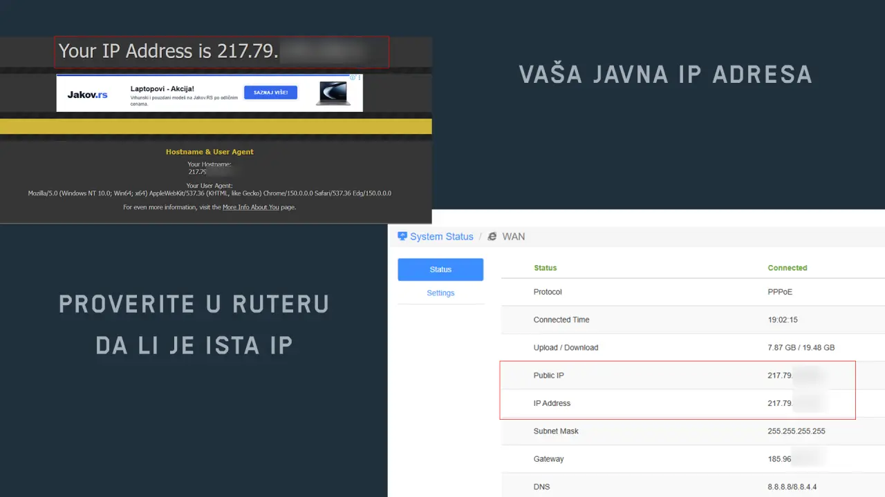 Kako proveriti da li ste iza CGNAT-a?